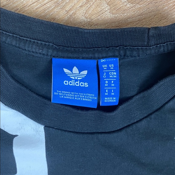 Adidas Originals Sketchbook Off Placement Trefoil Black T shirt Size Medium - Picture 7 of 11